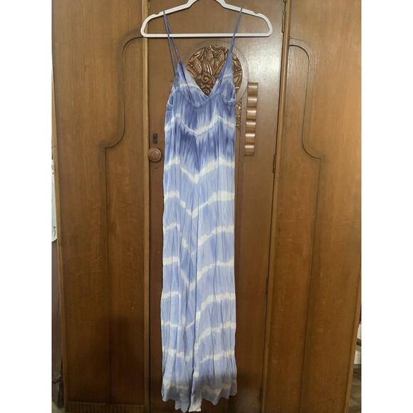 Vintage  Women’s Blue Tie-dye Maxi Halter dress. Size Small. B57 - Picture 3 of 6